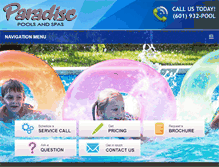 Tablet Screenshot of paradisepoolsms.com